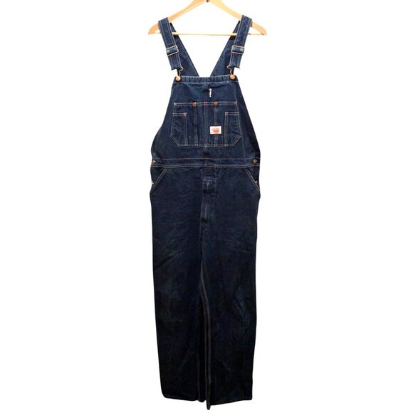 Round House Men's Denim Overalls 36x32 Multiple Pockets Durable Workwear - Picture 1 of 11